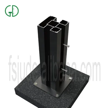 GD Aluminum wooden powder coating square round hollow wpc composite used t fence post