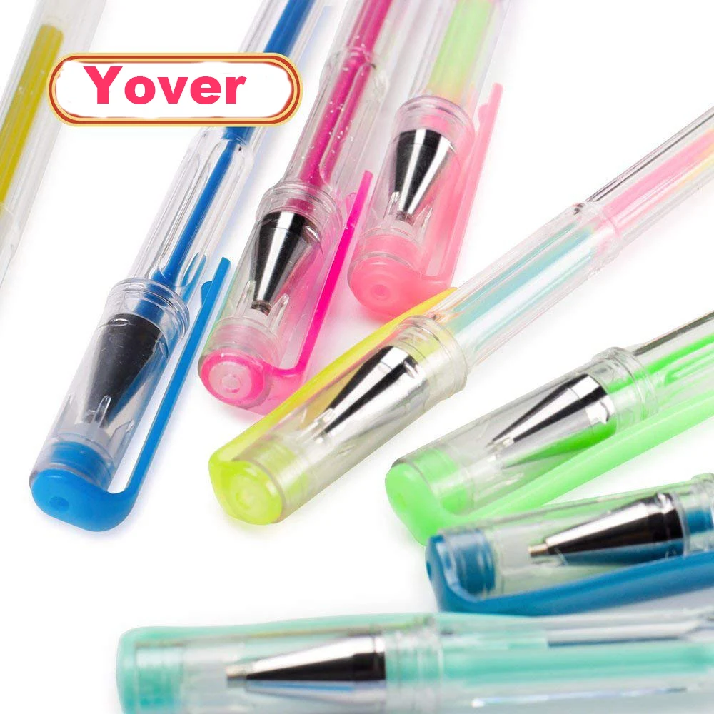 120 Unique Color No Colors Copying Gel Pen Set with Adult Coloring Pen Art Marker