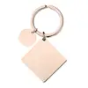 (Oro rosa) Llavero de tarjeta redondo pequeño de 30*30 mm (ensamblado)