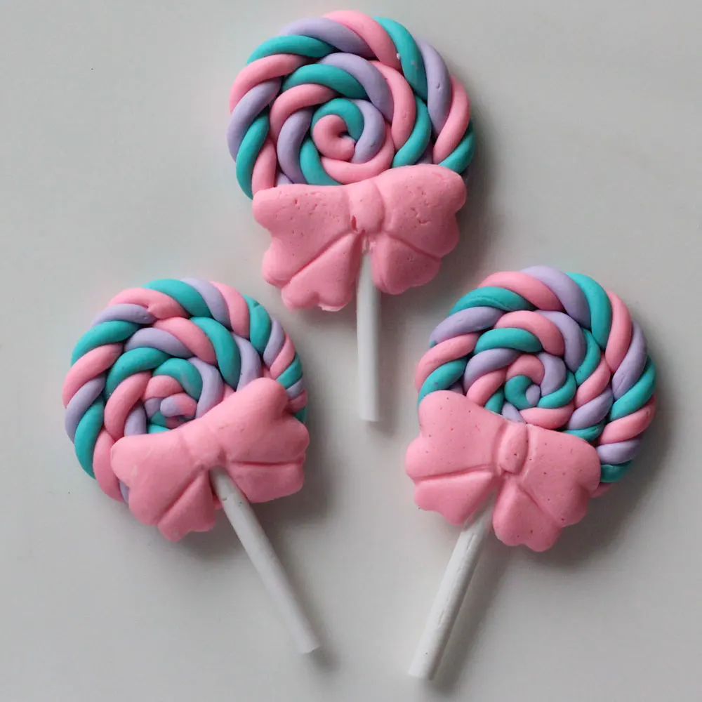 20/30pcs Mixed Candy/lollipop Polymer Clay Accessories