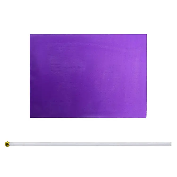 Mini Solid Flags on Stick Custom Outdoor Decoration Party Purple Hand Held Flag