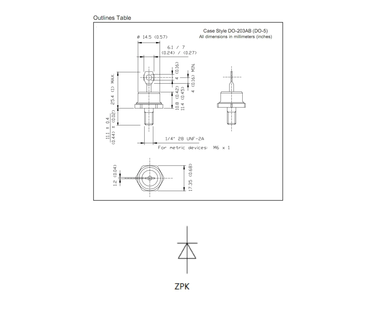 DO5 1800V Fast Recovery Diode Stud