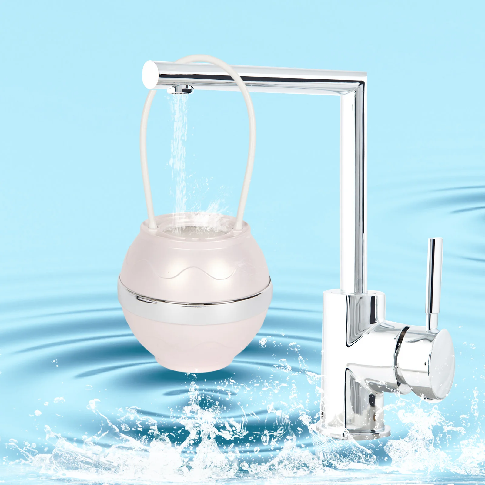2024 New Design Filter Bath Water Instantly Bath Tub Filter Bath Ball Shower KDF Filter Remove Chlorine Soft Good for Hair Skin