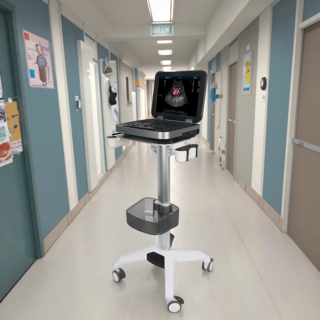 Modern Pneumatic Medical Probe Trolley Aluminum Alloy with Storage Basket CE Certified for Hospital School Dining & Hotel Use 2