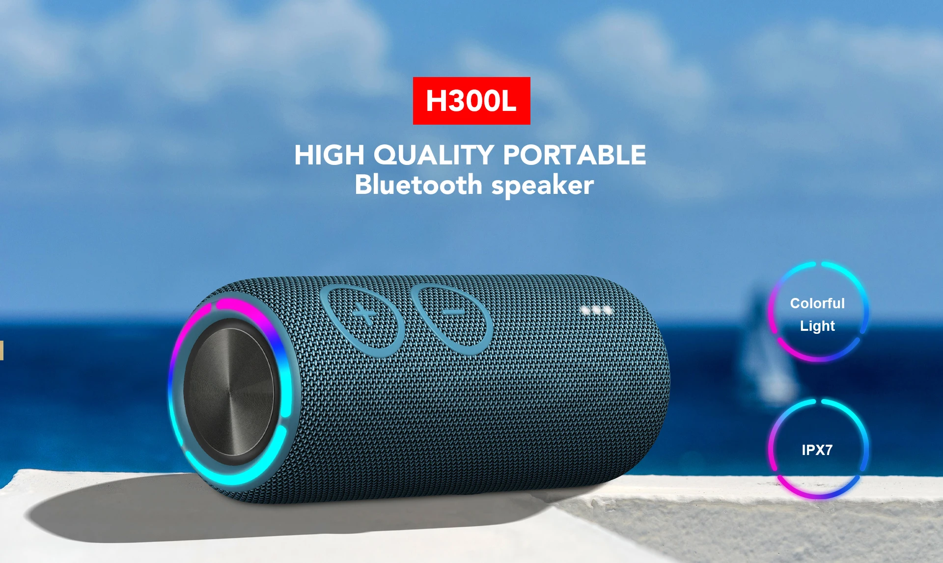 3,000円お安く!⭕️Volan All-round◎8インチ Ozzie H300L 30Watts Wireless for Bluetooth Speaker RGB LED