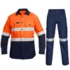 Orange and navy blue overalls - top and trousers