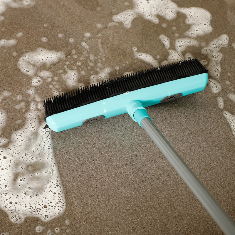 Primeway® Rubber Broom Mop for Wet Floor Cleaning with Long Handle :  : Home Improvement