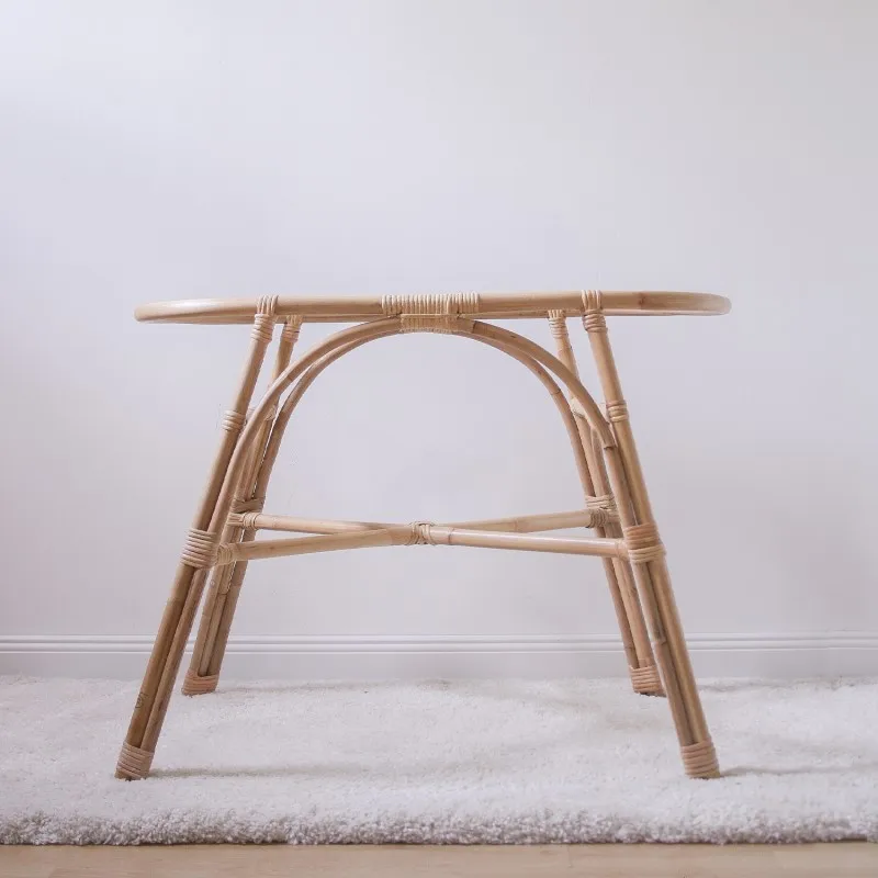 Wicker Bassinet Stand with Cheapest Price Durable Nursery Kid Bedroom Furniture Wholesale Rattan Sleeping Cot Stands