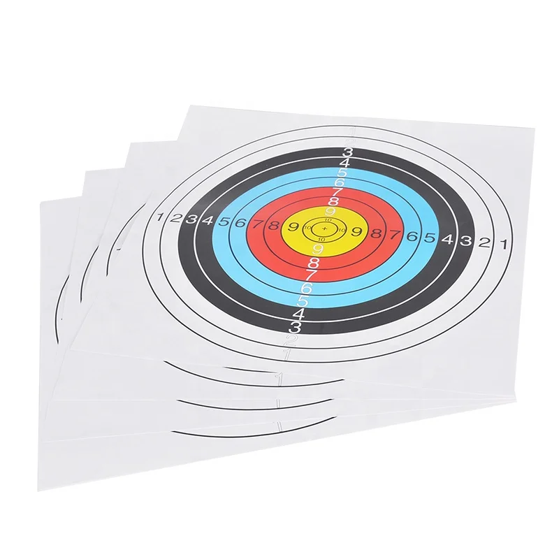 Foldable Full Ring Archery Recurver and Compound Bow and Arrow Set Targets Printable Hunting and Shooting Paper Target