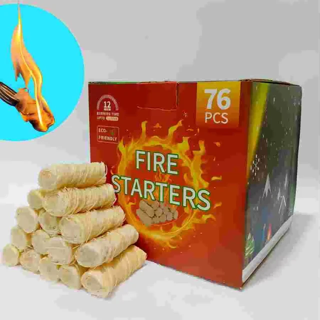 Essential Outdoor Wood Wool Fire Starters Outdoor Kitchen & Grill Cooking Accessories for Barbecue