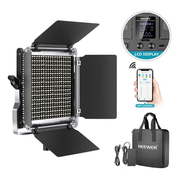 Neewer Metal Frame 660 LED Video Light Dimmable BI-Color with APP Intelligent Control System and LCD Screen