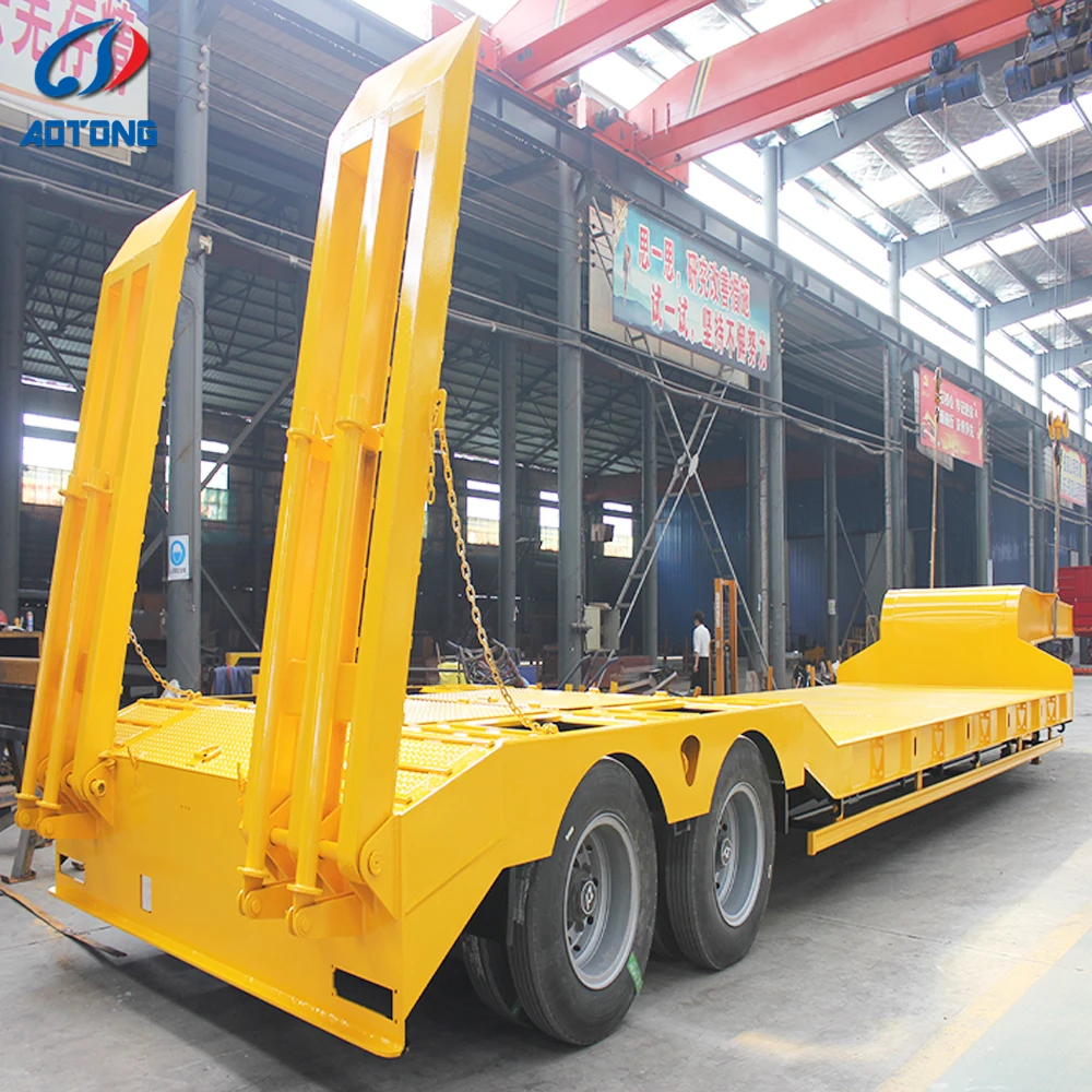 Multi Axles and Multi Line Special Trailer Heavy Duty Machine Carrier Lowboy 80 Tons Low Bed Trailers