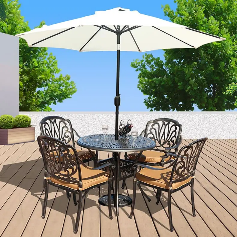 outdoor table chair with umbrella for sale