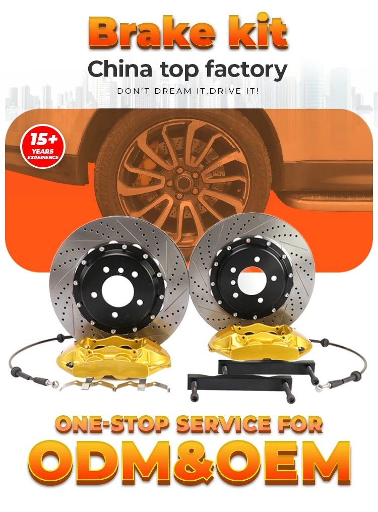 Modified Auto Brake Caliper Kit Rear Wheel Brake System For Tesla Model