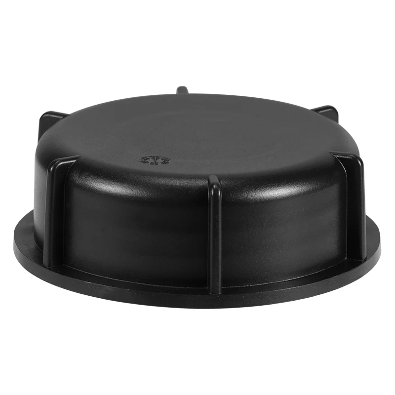 CT Coupling IBC Tank Adapter 55mm ID Coarse Female Thread Plastic Water Tote Solid Cover Lid Cap with Gasket Black
