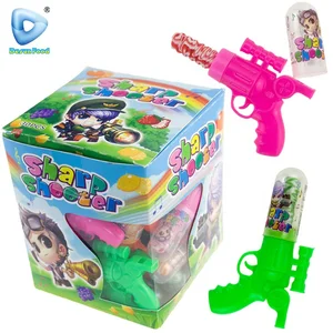 Hot Selling Whistle Gun Shape Toy Fruit Flavour Lollipop Hard Candy