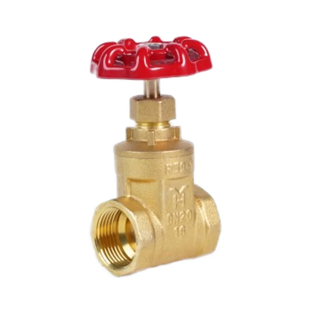 Manufacture High-Temperature Manual Brass Control Gate Valve 1/2\" & 4\" Brass with Copper Thread Ball Structure for Water Use factory