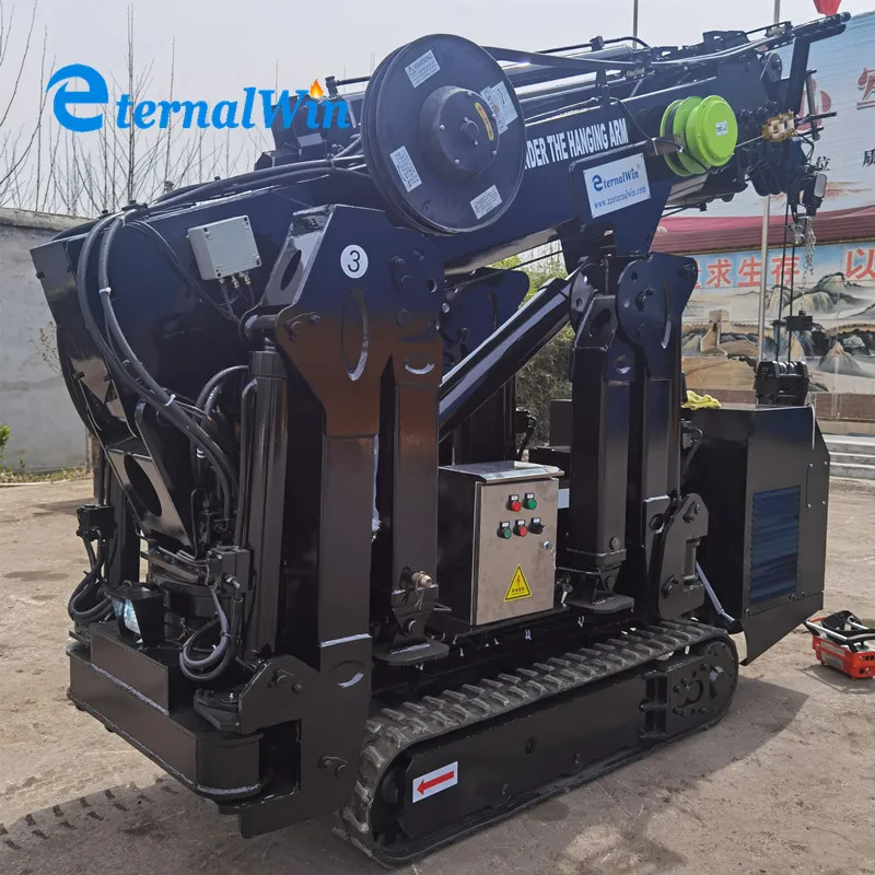 3T 5T Telescopic Boom Mini Crawler Spyder Crane for Sale