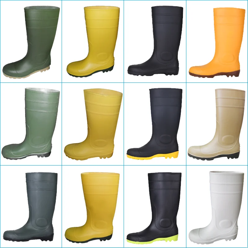 High Quality Outdoor Black Kneehigh Waterproof Rain Boots Wholesale