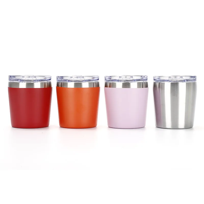 Wholesale Stackable Stainless Steel Toddler Straw Cups for Kids Powder  Coated Sippy 8 oz Vacuum Insulated Tumblers Cups