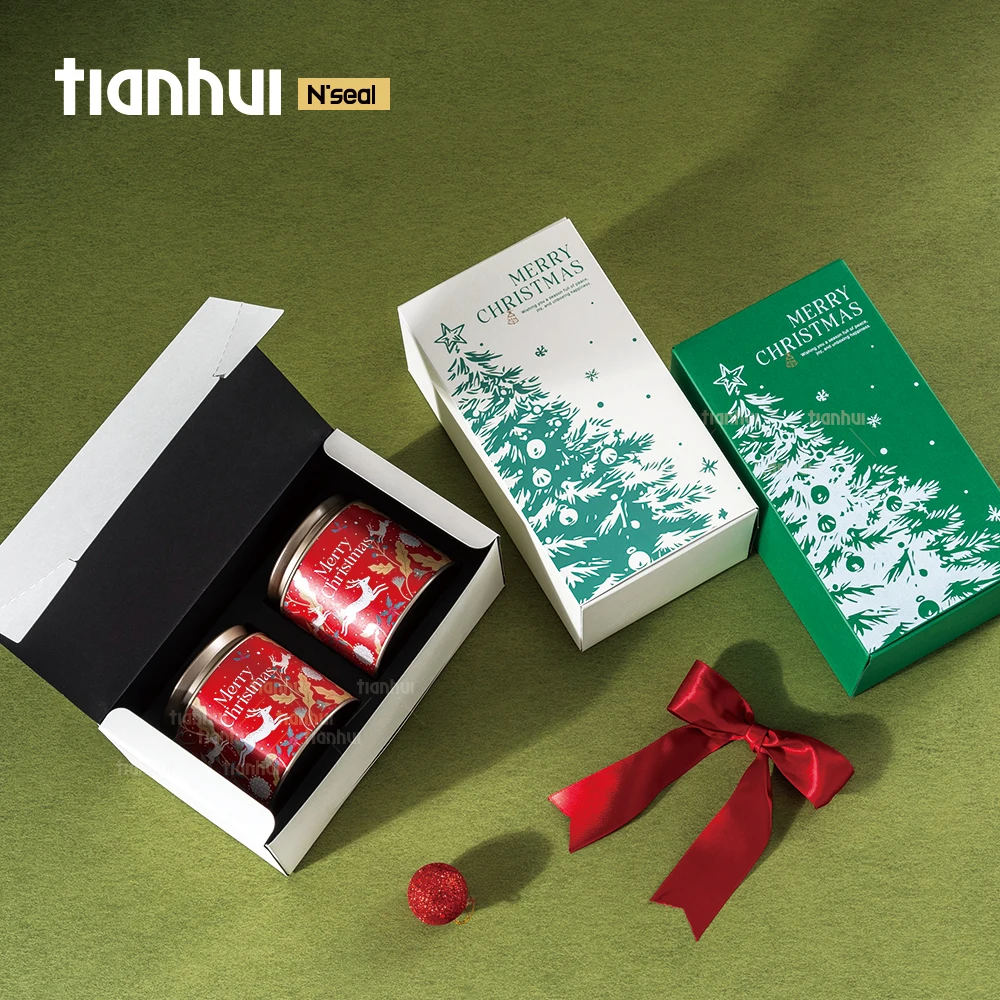 Kotak Kertas Grosir Tianhui untuk Kemasan Hadiah Liburan Natal, Dicetak Khusus