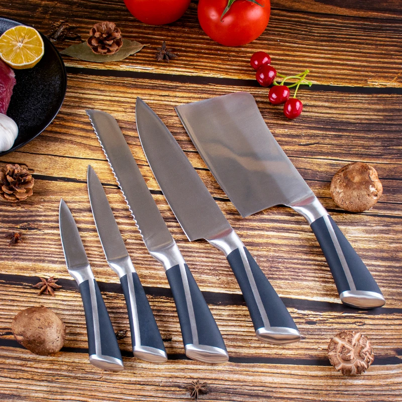 High Quality Stainless Steel Chef Knife Non-stick Knife Eco-friendly 5Pcs Kitchen Knife Set