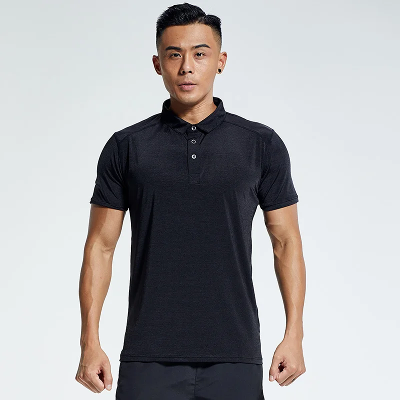 Diseño Elegante Para Al Aire Libre Streetwear Stretch Camisas Negro Deportiva Hombres Polo Camiseta - Buy Camiseta Deportiva Para Hombre Product on