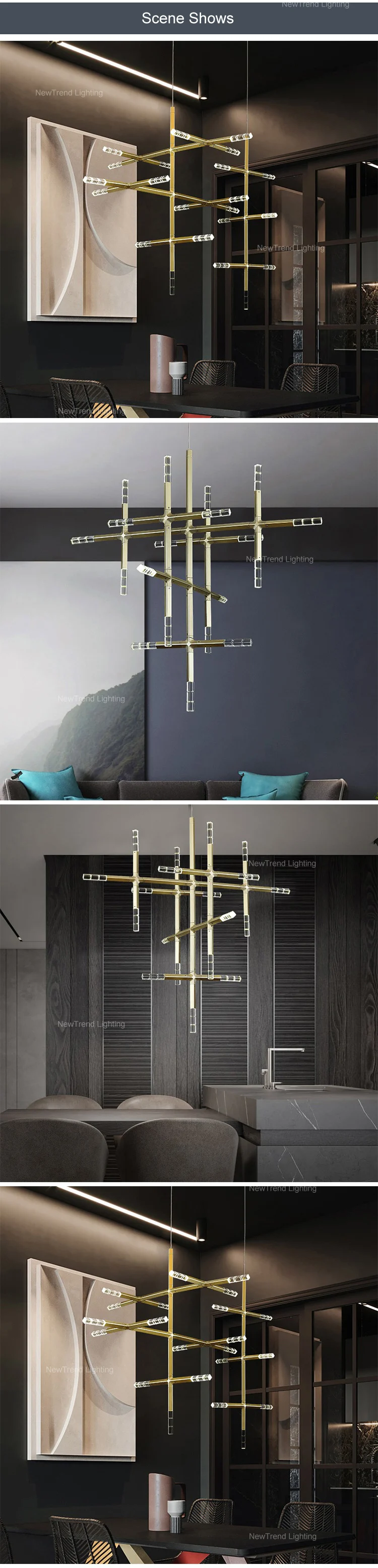 cpl 12 high quality custom indoor decoration large hotel hall project led chandelier lamp-3