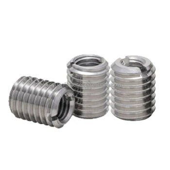 High Quality Stainless Steel M2 M3 M4 M5 M6 M8 Slotted Thread Sleeve Screw Self Tapping Threaded Insert