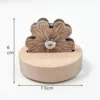 Solid wood carved flower desktop trimmer, No. 1 daisy design