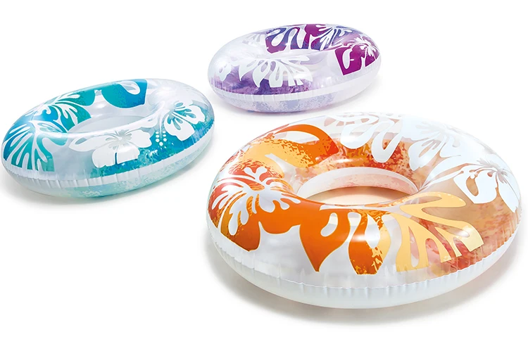 Intex 59251 Popular Swimming Pool Ring Adult Beach Inflatable Glitter Pool Floating Swimming Pool Ring