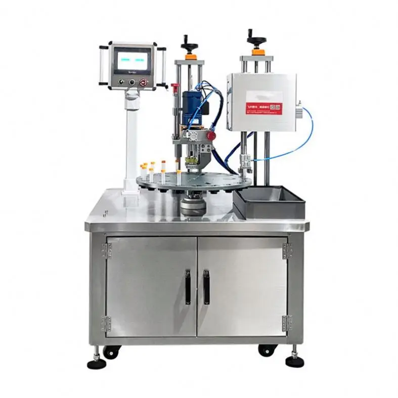 TEBAK Small Scale Digital Pump Liquid Oil Tube Packing Filling Capping Line Machine Bottle Capper Test Filling Capping Machine