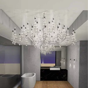 ECOJAS Luxury Design Style Livingroom Villa Decoration Lighting Solution Crystal Chandelier
