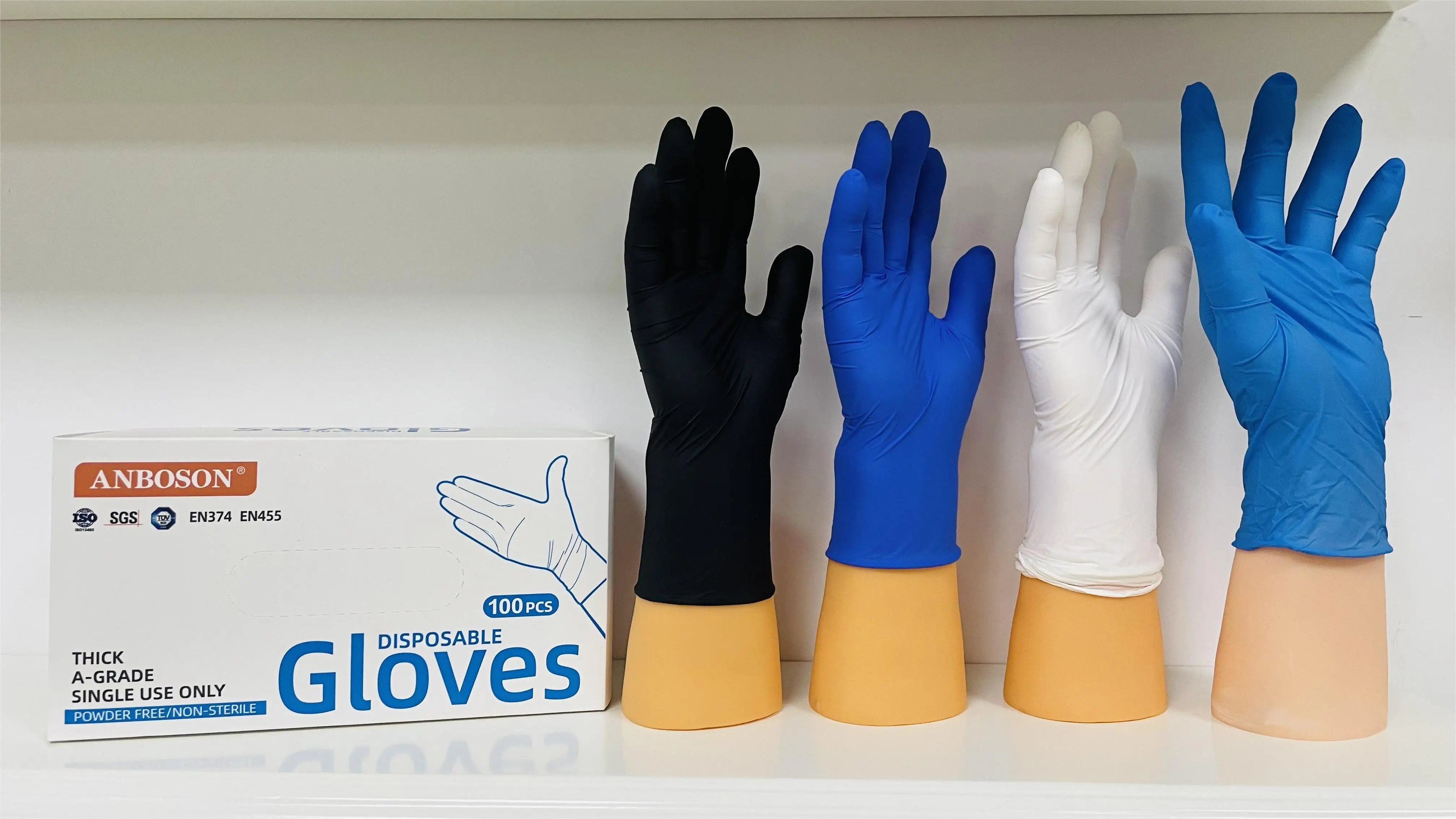 Anboson Factory Wholesale Examination Industrial Powder Free Clear