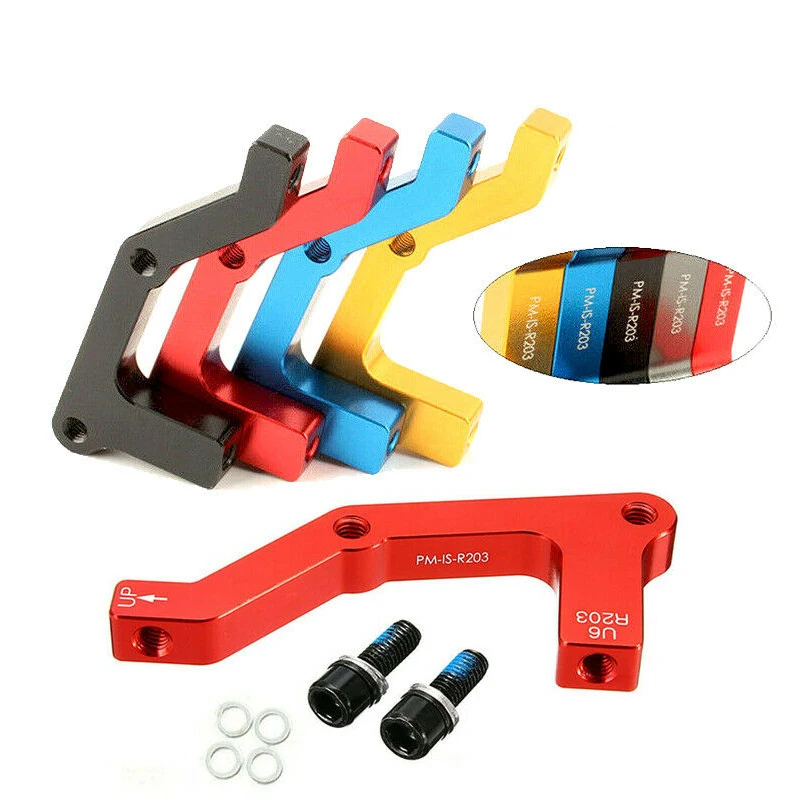 thumbnail interactive-video image 1 of Universal MTB Disc Brake Caliper Adapter – Post Mount For 180/203mm Rotors (Front & Rear) 1 of 2