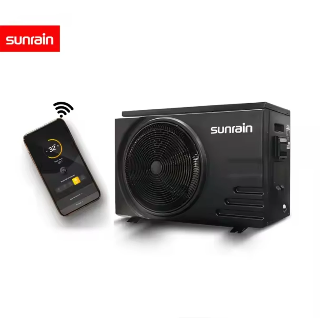 Sunrain Factory Prices Europe Popular DC Inverter R32 Swimming Pool Heat Pump Water Heaters Air Source Heat Pump 7kw~ 35kw