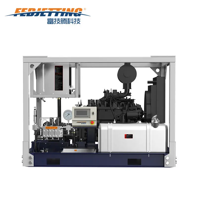 High Performance 40000psi 2800 bar Pressure Washer Cleaning Equipment Hydro Blasting Ship Hull Cleaning Hydro Blasting Machine