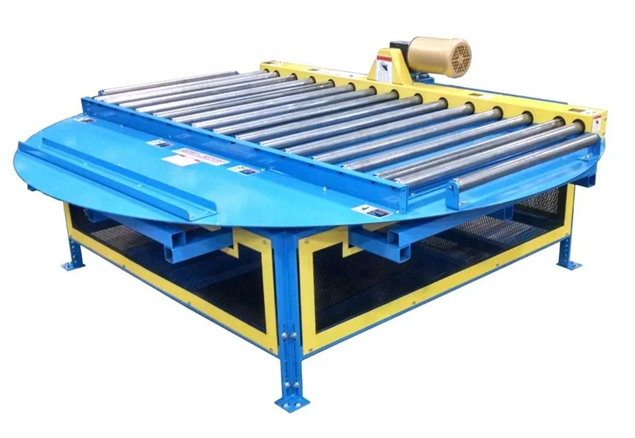 Motorized Pallet Turning Table Rotating Table Roller Conveyor  Manufacturer  for Handing Pallet