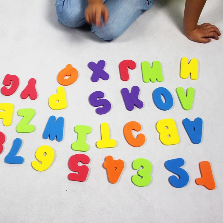 Wholesale Alphabet Letters and Numbers Foam Bath Toys for Kids