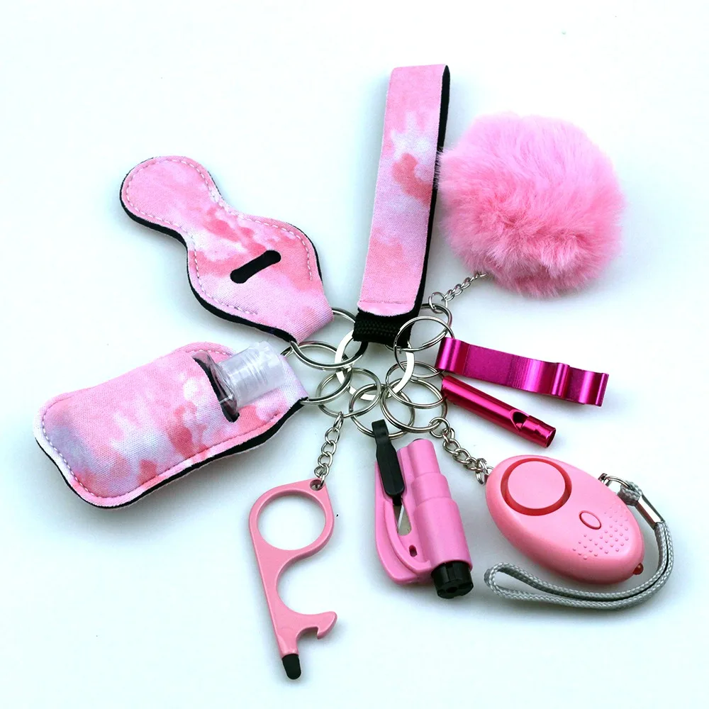 Diy Outdoor Security Self Defense Keychain Personal Defense Keychain Set Portable Mini For Women