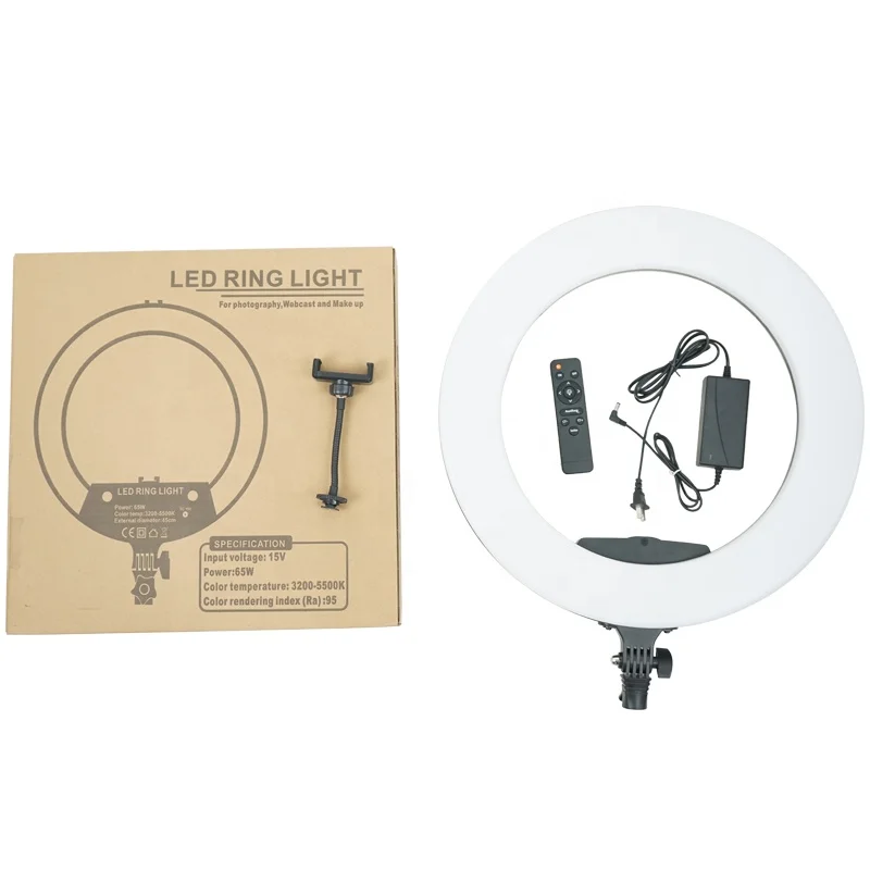 Anillo de luz Led con trípode, 21 pulgadas, lámpara circular para estudio  de fotografía y vídeo - Main Image