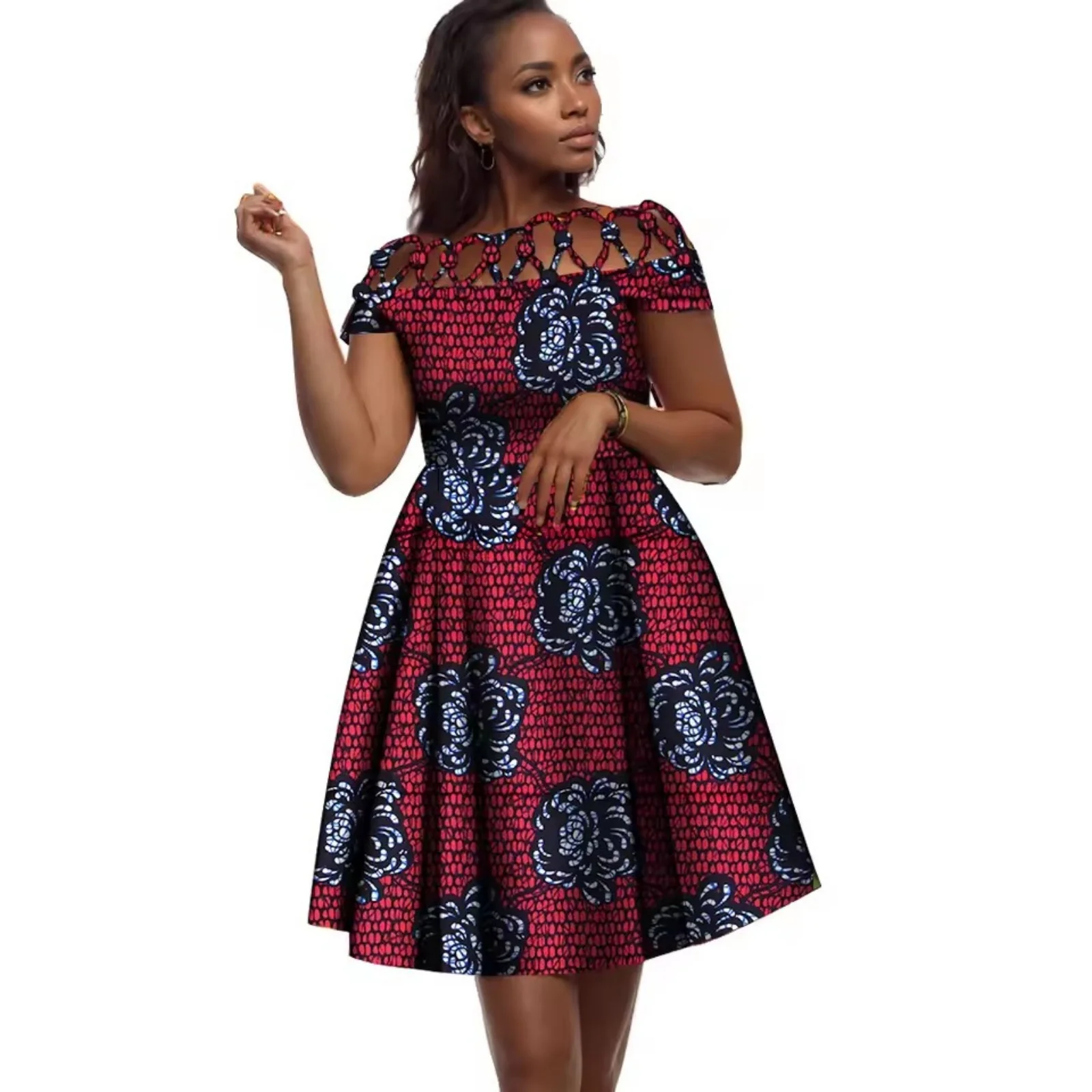 Elegant African Dashiki Dresses Women Plus Size Spring Summer Autumn  Eco-Friendly Cotton Rope Weaving Collar Print Wax Clothing| Alibaba.com