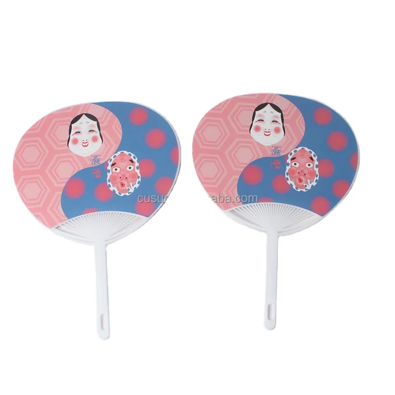 Заводская цена дешевый ручной вентилятор на заказ круглый пластиковый для рекламного