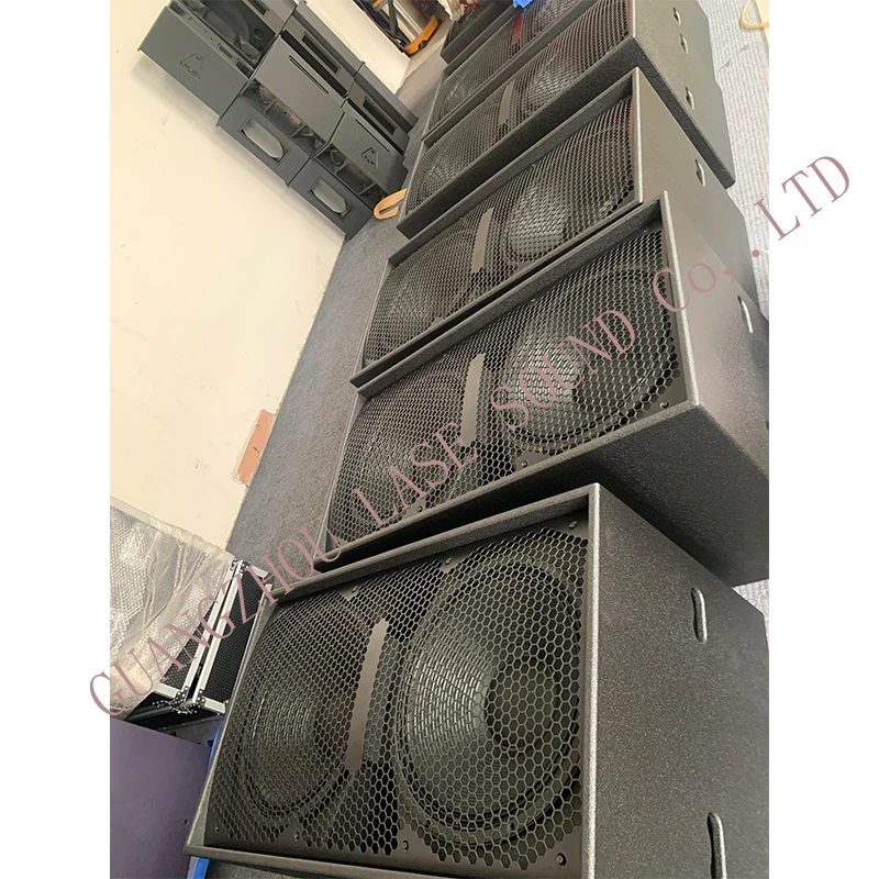 Pro audio video bass line array with Dual 18 inch Subwoofer speaker 1600W power outdoor concert sound system for stage