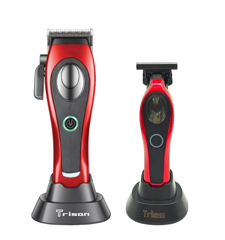 Trisan M3C & M3T Combo Destroyer Hair Clipper & Trimmer Set Cordless Hair Cutting Machine for Barber Salon