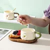 green cup+spoon+oval tray