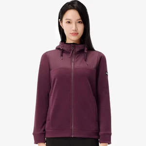 Women's Polartec 200 Fleece Cardigan Reversible Windproof Hood Embroidered Warm Winter Coat for Outdoor Sports Mountaineering