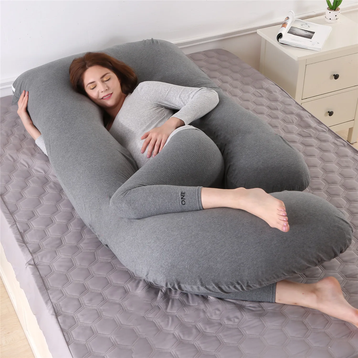 Pregnancy Pillows For Sleeping Memory Foam Filling U Shaped Pregnancy