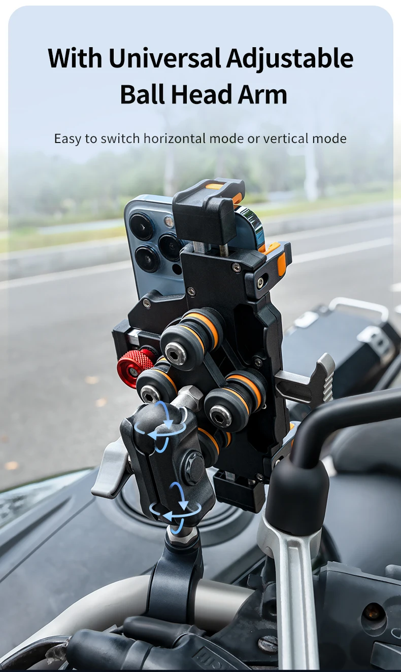 Lightweight Flexible Five Claws Phone Holder Plastic Mobile Phone Stand for Motorcycle Handlebar Mount Factory Price