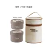New 304 steel lunch box 2 insulation bag-curry color